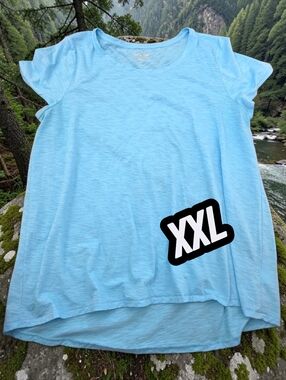 *1302 Lilly Pulitzer aqua longer back shirt top women plus XXL